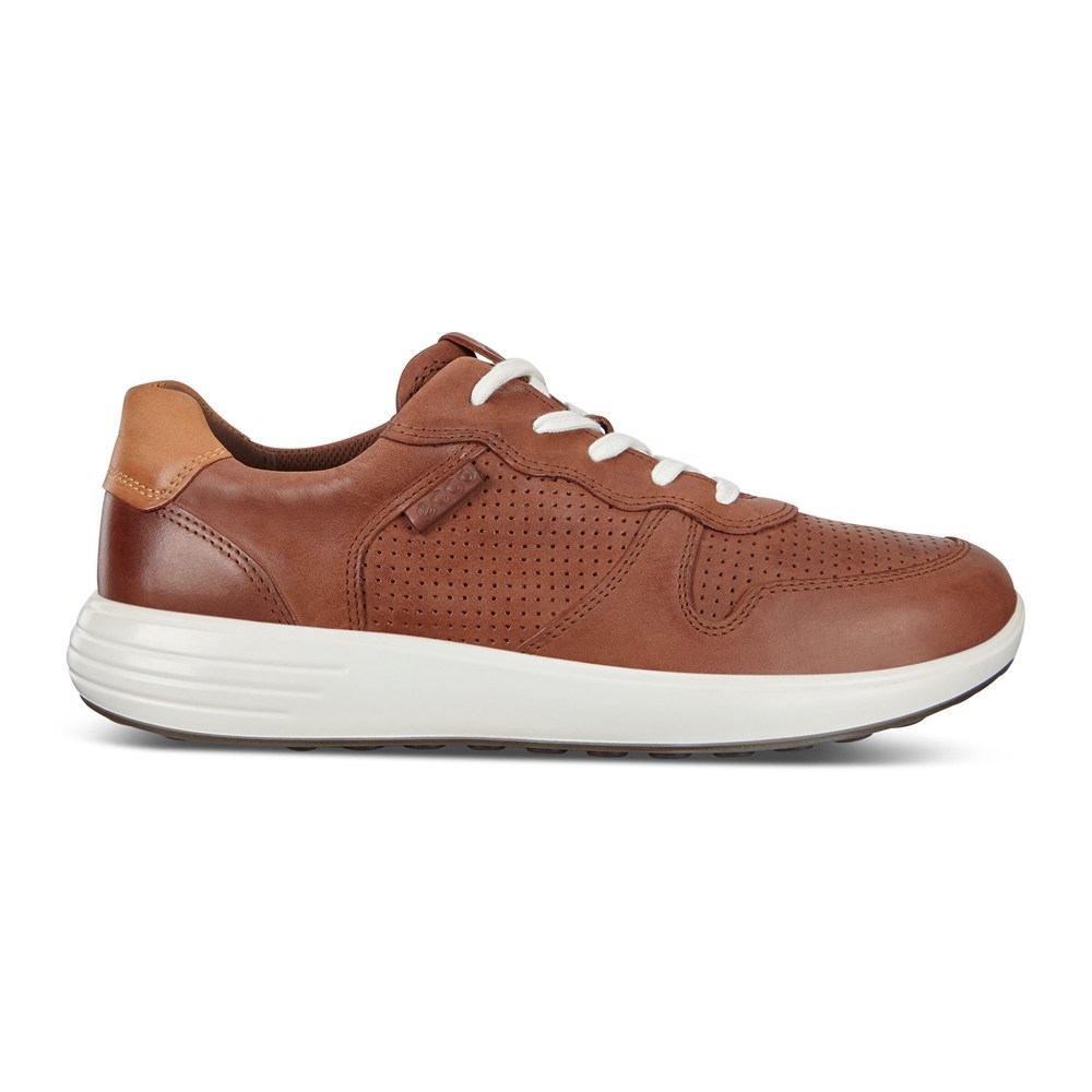 Tenis Hombre - ECCO Soft 7 Runner Lace-Ups - Marrom - CYQ348576